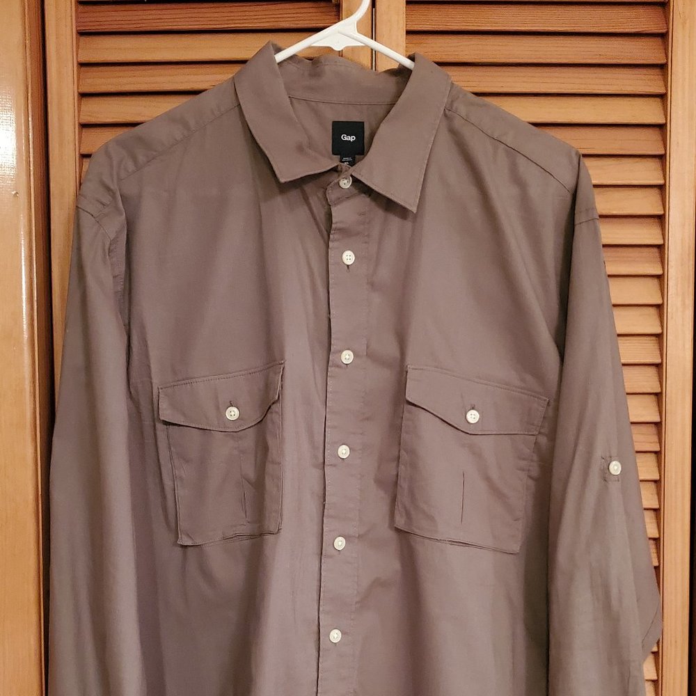 Gap Olive Green Dress Shirt XL
